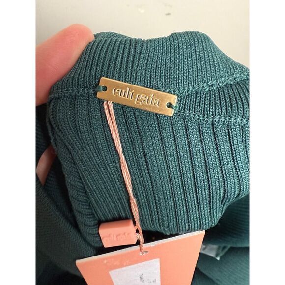 NWT Cult Gaia Ashton Pants in Isla Green Sz. L - Picture 9 of 9